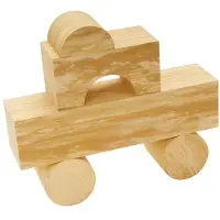 WEPLAY KC2801 Soft Wood Bausteine, natur, 56-teilig (1 Set)