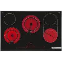 Bosch Elektro-Kochfeld, schwarz, B:81,6cm H:4,4cm T:52,7cm, Kochfelder, Power Boost für schnelles Erhitzen und Kochen, Elektro-Kochfeld