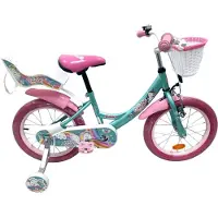 Volare Unicorn Kinderfahrrad - Mädchen - 16 Zoll - Grün