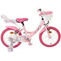 Volare Unicorn Kinderfahrrad - Mädchen - 16 Zoll - Rosa - Zwei Handbremsen