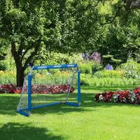 Markenlos Fußballtore Set von 2 - 110 x 150 x 75 cm - Robuste Fußballtore blau