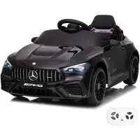 Vrooomy Mercedes-Benz CLE53 AMG Kinder Elektroauto 12V (1–5 Jahre) – Offiziell Lizenziert, mit Fernbedienung, EVA-Reifen & Ledersitz – Kinder Elektrofahrzeug – Schwarz