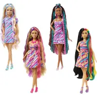 Barbie Totally Hair Puppe (blond/bunte Haare) inkl. Styling-Zubehör