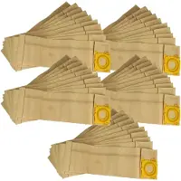 VHBW 50x Staubbeutel Ersatz für Sebo 5093ER, 5093N, 5093LS für Staubsauger - 29cm x 13,5cm Sandfarben
