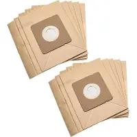 VHBW 10x Staubbeutel kompatibel mit Rowenta RO 524321, RO5227GA, RO5255, RO5255GA, RO5265, RO 5253OA Staubsauger - 17,7cm x 17,5cm Sandfarben