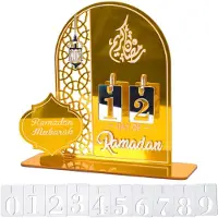Dripio Ramadan-Adventskalender, 30 Tage, Acryl, Countdown-Ornament, 25x22,5x10 cm