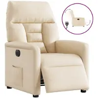 vidaXL Relaxsessel Elektrisch Beige Mikrofasergewebe