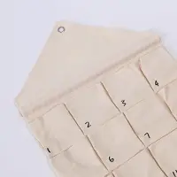 Merkloos Adventskalender Stofftaschen 24 nummeriert, zum Selbstbefüllen, Wandkalender für Weihnachten