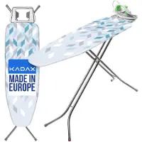Kadax Bügelbrett 120 x 38 cm breit, Tischplatte, faltbarer Bügeleisenhalter