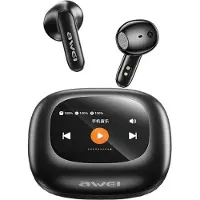 Awei Bluetooth Kopfhörer 5.4 Tp97 Tws + Docking Station Schwarz/Schwarz
