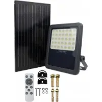 Eco-Light LED-Scheinwerfer mit Halogenlampe und Solarpanel, 200W, neutralweiß, IP65, Ecolight