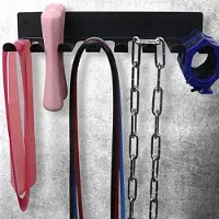 Markenlos Multifunktionales Gym Rack Organizer für Widerstandsbänder, Langhanteln und Workout-Ausrüstung - Robuste Wandlagerung für Sportzubehör