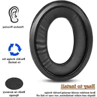 Markenlos Bequeme Ersatz-Ohrpolster für Sennheiser HD599, HD598 und HD558 - Velours-Ohrpolster mit Installationsanleitung (Schwarz)