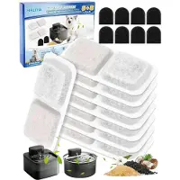 Sonstiges Ersatzfilter für Trinkbrunnen 2.2L PW13 PW14 | 8+8 Set Mehrschicht-Filtration Aktivkohle Harz