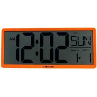 Karlsson - Wanduhr Retro Lcd - Orange - 34.8x2.7x14.8cm