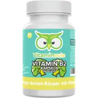 Mach dich wach! Vitamin B2 Kapseln - hochdosiert 200 mg Riboflavin - bioaktiv & vegan - Produktion in Deutschland - ohne Zusatzstoffe - Vitamineule