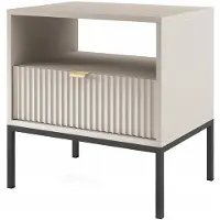 Bettso Nachtkommode ¦ beige ¦ Maße (cm): B: 54 H: 56