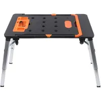 StarTech.com Multifunktionaler klappbarer Arbeitstisch - 7-in-1 Kfz-Werkbank und Montageliege - Tragkraft 250 kg - Höhenverstellbar 52–78 cm - Fahrbar mit Feststellrollen - Schwarz