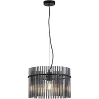 Searchlight Hängelampe Swizzle, dimmbar, alu / grau / zink, für Wohn- / Esszimmer, Glas, Pendelleuchte