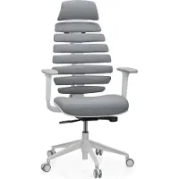 Hjh OFFICE Profi Bürostuhl ERGO LINE W Ergonomischer Schreibtischstuhl mit Armlehnen Stoff Smokey Elegance Drehstuhl für Büro, Zuhause