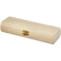 Markenlos Rechteckiges Federmäppchen aus Holz in Beige, 22 x 6,5 x 4,3 cm