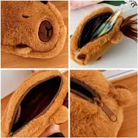 Markenlos 2 Stück Capybara Federmäppchen Set mit Sticky Notes und Clips