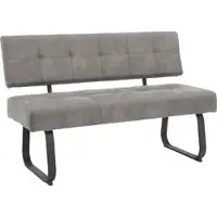 Hela Essbank "LUISE I, Sitzbank, Bank", grau (vintage hellgrau, schwarz), B:140cm H:90cm T:64cm, Sitzbänke, Essbank, mit Federkern, extra dicke Polsterung im Sitz und Rücken