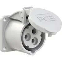 Pce 313-1f5 CEE-Anbausteckdose gerade (55x55mm) 16A 3p 1h IP44/IP54 3131f5