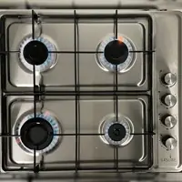 Gasline Kocher Gaskocher Tischgerät Edelstahl mit elektrische Zündung und Zündsicherung 60cm LPG