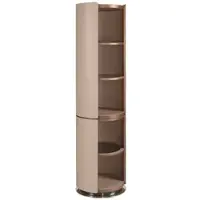 AC ANGEL CERDÁ Angel Cerdá Regal aus Nussbaumholz und Kunstleder in Nerzfarbe 3278C 49 x 49 x 185