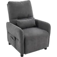 HOMCOM Relaxsessel mit Massage & Wärme, 8-Punkt-Vibration Dunkelgrau