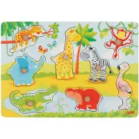 Goki Steckpuzzle Afrikanische Tierkinder
