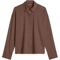 Marc O'Polo Longsleeve , Damen, Gr. XL, braun (dunkelbraun melange), Jersey, Obermaterial: 95% Baumwolle, 5% Elasthan, bequem hüftbedeckend, ohne Ausschnitt, Shirts Longsleeve