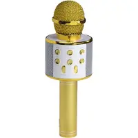 Denver KMS-20GOMK2, Karaoke-Mikrofon, Kabellos, Bluetooth/3.5 mm, 10 m, USB Typ-A, USB Typ-C, Gold
