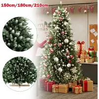 XMTECH 2 cm Premium PE/PVC Weihnachtsbaum, Künstlicher Weihnachtsbaum mit Holzständer, Realistisches Aussehen Tannenbaum Künstlich