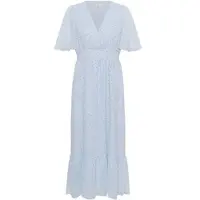 Kaffe Midikleid "Damen Kleid KAlorinda", Damen, Gr. 40, N-Gr, blau (kentucky blau, schwarz dot), Obermaterial: 100% Polyester PES., Kleider Midikleid