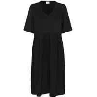 Kaffe Jerseykleid "Damen Jerseykleid KAmolly", Damen, Gr. 34, N-Gr, schwarz (schwarz deep), Obermaterial: 98% Polyester PES. 2% Elasthan EL., Kleider Jerseykleid