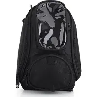 Merkloos Elzusha – Motorrad-Tanktasche, wasserdicht, magnetisch, transparente Handyhülle, mehrere Fächer, verschleißfest, verstärkte Verschlussclips