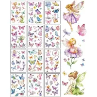 Sonstiges Glitzer Tattoos Schmetterling 12 Blatt, Kindertattoos für Mädchen ab 5 Jahre, Mitgebsel Kindergeburtstag, Adventskalender 2026