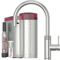 Quooker Flex Round COMBI+ CUBE Voll-Edelstahl *7 Jahre Garantie & CUBE Filter Starter Paket* FXRSST COMBI+ CUBE2