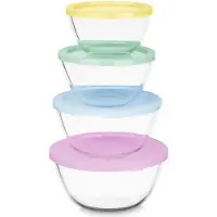 Vivalto Frischhaltebehalter mit Deckel – Glas – 4er-Set – 800/1000/1600/2100 ml