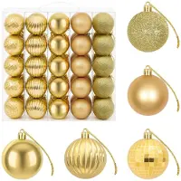 vidaXL Weihnachtskugelset 75 stk. Gold 6 cm Polystyrol 42050650