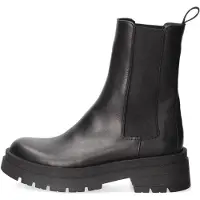 Chiara Ferretti Schwarze Damen-Stiefeletten aus echtem Leder mit Reißverschluss und Lug-Sohle Valeriana Black B 35