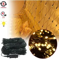 XINZI LED Netzlichter 6x4m - Fairy Lights, 8 Leuchtmodi warmweiß, IP44, Weihnachtsbeleuchtung Dekoration für Innen, Garten, Hochzeit, Party, Halloween