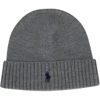 Ralph Lauren für Herren. 710886137003 Wollmütze mit Schimmel (OSFA), Lässig, Grau, Wolle