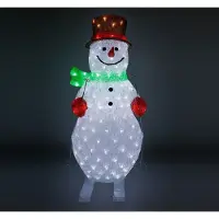 Linder Exclusiv GmbH XXXL LED Weihnachtsfigur 180 cm Schneemann Figur beleuchtet Weihnachtsdeko Timer