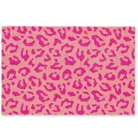 MuchoWow FUSSMATTE Pantherdruck - Rosa - Tierdruck - Minimalistisch Sauberlaufmatte 90x60 cm