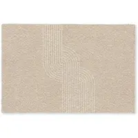 MuchoWow FUSSMATTE Parallele Linien - Leichte Textur - Beige Türmatte 90x60 cm