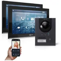 Goliath IP Video Türsprechanlage Aufputz Set für 1 Familienhaus 2x 10 Monitor 1 Familienhaus Anthrazit