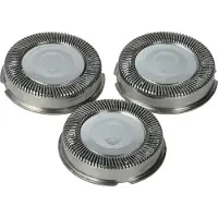 VHBW 3x Ersatz-Scherköpfe kompatibel mit Philips HS920, HS930, HS890, HS915, HS970, HS985, HS965, HS885, HS99, HS990 Elektrorasierer, Silber